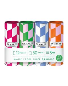 Bamboo 3 Ply Facial Tissues Tubes 50 Sheets