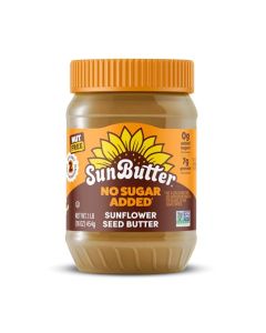 SunButter No Sugar Added Sunflower Seed Butter 16 oz NutFree Spread with 7g PlantBased Protein Roasted Rich Savory Flavor Smooth Texture Vegan Kosher NonGMO