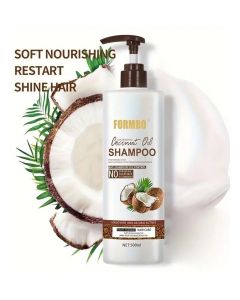 Coconut Oil Shampoo for Unisex-Adult, Nourishing Thick Hair with Glycerin, Deep Clean Formulation, Dandruff & Oil Control, Sulfate & Paraben Free Liquid Hair Care, 500ML