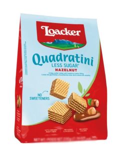 Quadratini Less Sugar Hazelnut Wafers 116g