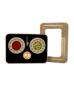 Saffron Gift Box – 1g Super Negin Saffron with Cardamom & Brass Mortar – Premium Gift Set