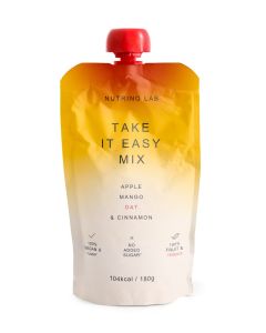 Nutrino Lab Take It Easy MIX 180g, Ready to Eat Puree with Apple, Mango, Oat & Cinnamon