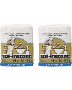 LeSaffre Saf-Instant Yeast, Gold, 1 Pound (Pack of 2)