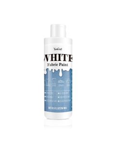 Fabric Paint White 85oz Fabric Paint for Clothes Permanent Fabricoat Textile Paint NonToxic Clothing Medium Dye Soft for Fabric Diy Crafts TShirts Shoes Jeans Canvas Bags