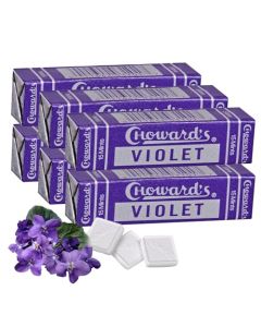 Chowards Violet Mints Candy Bold Aromatic Flavor Perfect for Snacks in Lunchboxes Travel Sharing and Gifting Nostalgic Vintage Candy 6 Pack 15 Mints Per Package