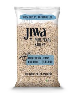 JIWA healthy by nature Organic Pearl Barley/High Fiber Jau/Cooks Like Rice/Ideal for Risottos & Soups/Premium Organic Staple/Certified Organic & Naturally Gluten Free/100% Natural & Whole Grain/1 kg