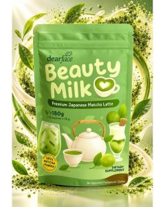 Dearface Beauty Milk Premium Japanese Matcha Latte Drink Mix / 10 Sachets, 180g