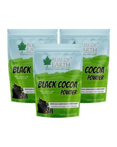 Black Cocoa Powder Natural and Unsweetened Carbon Black & Dark Roast Perfect for Cooking & Baking Cakes, Biscuits, Oreo, Chocolates, Smoothies 500GM pack of 3