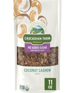 Cascadian Farm Organic Coconut Cashew Granola, No Added Sugar, 11 oz