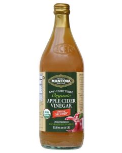Mantova Organic Raw Unfiltered Apple Cider Vinegar with Mother - 34 Oz