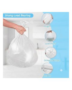 Houzi Garbage Bags, 1000 PCS, 50x60cm, HDPE, White