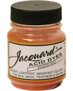 Jacquard Acid Dye 12oz Jar Aztec Gold Acid Dye for Wool Silk Alpaca Feathers Cosplay Wigs and Nylon Powder Wool Dye for Full Coverage Dyeing Vibrant Acid Silk Dye