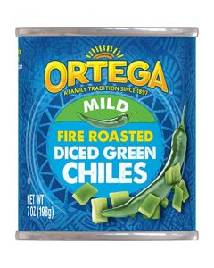 Ortega Fire Roasted Diced Green Chiles Mild 7 oz
