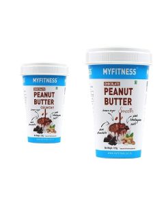 MYFITNESS Chocolate Peanut Butter Crunchy 510gm & Chocolate Peanut Butter Smooth 510gm / 26g Protein