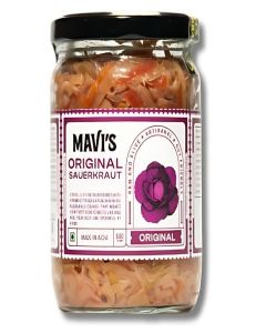 MAVI's Original Sauerkraut/ Organic Cabbage & Ingredients/ Gut friendly / 100% Natural & Vegan/ No Preservatives / No Artificial Flavour or Colour / 500g (Pack of 1)