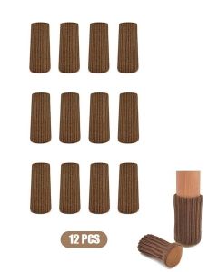 12 Pcs Knitting Wool Chair Leg Socks Chair Leg, Floor Protectors for Avoid Scratches, High Elastic Furniture Pads Set for Moving Easily and Reduce Noise, Near Silent Felt Padded Floor Protector Socks