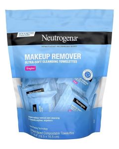 Neutrogena Makeup Remover Cleansing Towelette Singles, Daily Face Wipes To Remove Dirt, Oil, Makeup & Waterproof Mascara, Individually Wrapped, 20 Count