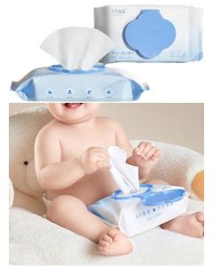 Wet Wipes Baby Wipes Cleansing Unscented Wipes Baby Care Wipes Plastic-Free Plant-Based Fibers Wipes 80 Count/Packs