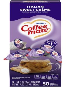 Coffee-mate Italian Sweet Crème Liquid Coffee Creamer .375 fl oz Pack of 50