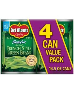 Del Monte Fresh Cut Blue Lake French Style Green Beans, 14.5 Ounce Cans - Pack of 4