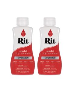 Rit Dye MultiPurpose Liquid 8 OZ Great for Clothing Accessories Dcor and Much More 2Pack Scarlet Red