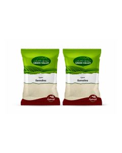 Green Valley Semolina 1 kg x 2 Pack – Premium Quality Fine Wheat Suji (2 kg Total)