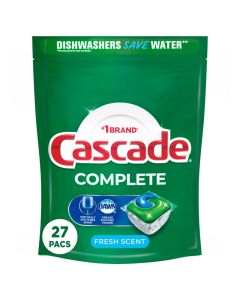 Cascade Complete ActionPacs Dishwasher Detergent Pods Fresh 27 Count