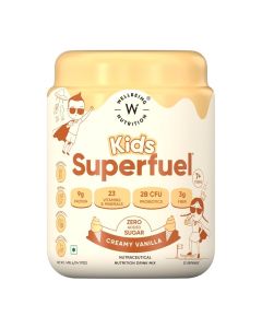 Wellbeing Nutrition Kids Superfuel Nutrition Drink Powder for 7+ Years, Zero Added Sugar, Vanilla, 400g