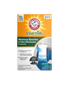 Arm Hammer Essentials Hanging Moisture Absorber and Odor Eliminator 175 oz 3 Pack Linen Fresh Moisture Absorbers for Closets Laundry Rooms and Bedrooms LongLasting Freshness