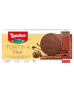 Loacker Tortina Dark Noir 126g Zartbitterschokolade mit NougatcremeWaffelblttchen