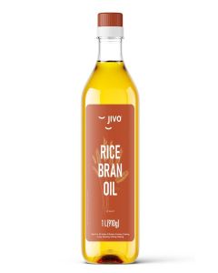 Jivo Rice Bran Oil 1 Litre Cooking Oil / Rich in Antioxidants / Ideal for Deep Frying, Sautéing & Baking / Chemical-Free