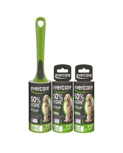 Evercare Pet Hair Extra Sticky Lint Roller with 2 Refills, New Ergo Grip, 220 Total Sheets (220 Sheets) (220 Sheets)