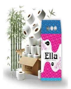 Ella 2 Ply Toilet Paper Tissue Roll I 10 in one I 230 Pulls x 10 Rolls I 2300 Pulls I Soft and highly absorbent bathroom tissue I 100% natural virgin cellulose fiber