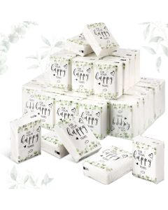 Wedding Facial Tissues Items for Welcome Bags Pocket Tissues Mini Tissues Travel Size Wedding Favors for Guests 3Ply Happy Tears Tissue Packs for Party Ceremony Graduation50 Packs