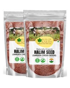 Bliss of Earth Halim Seeds 200g (Pack of 2)/ Garden Cress Seeds (Aliv Seeds) / Iron Rich Natural Superfood / Supports Energy, Hair Growth, Weight Loss, & Digestion / Edible Seeds for Daily Nutrition