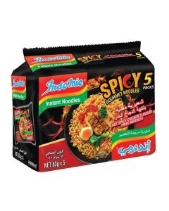 Indomie Spicy 5 Gourmet Instant Noodles, Hot Spicy Chicken Flavor Fried Noodles- 5X83gms