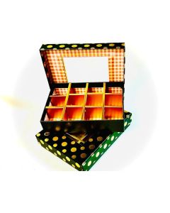 APSAMBR12 Cavity Pack of 2 Chocolate Box PackagingGrid Festive Chocolate Gift Box Valentines Day Candy Transparent Carton Wedding Christmas Party Gift Packaging Box