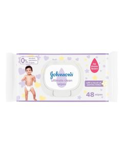 Johnson’s Baby Wipes 48 Pack / Ultimate Clean, Fragrance-Free & Alcohol-Free Gentle Cleansing