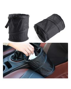 Portable Folding Car Trash Can Universal Collapsible Car Garbage Bin Wastebasket Hanging Travel Storage Box Bag