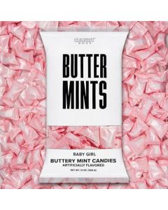 Candy Envy Baby Girl Buttermints 13 oz Bag 100 Individually Wrapped Candy Mints Baby Shower Favors