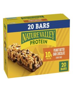 Nature Valley Peanut Butter Dark Chocolate Protein Chewy Granola Bar, 20 ct