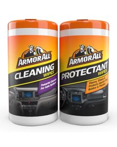 Armor All Car Cleaning Wipes and Protectant Wipes Interior Car Wipes 50 Count Pack of 2