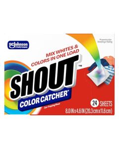 Shout Color Catcher Sheets for Laundry Allow Mixed Washes Prevent Color Runs and Maintain Original Clothing 24 Count Pack of 1