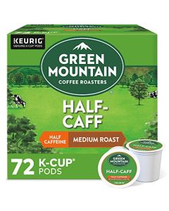 Green Mountain Coffee Roasters Half Caff Keurig SingleServe KCup pods Medium Roast Coffee 72 Count