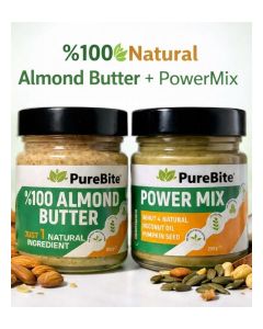 %100 Natural Almond Butter, Sugar Free, Gluten Free, High Protein-200 gr & %100 Natural Almond, Coconut, Peanut Butter. Gluten Free, Sugar Free, No Preservatives – 200 gr Bundle