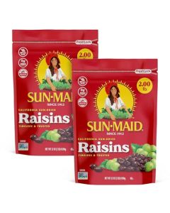 SunMaid California SunDried Raisins 2 Pack 32 oz Resealable Bag Dried Fruit Snack for Lunches Snacks and Natural Sweeteners