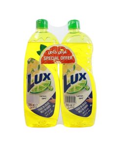 Lux Dishwashing Liquid Soap With Lemon Essence For Sparkling Clean Dishes- 2X725ml