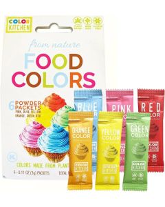 COLOR KITCHEN Vibrant Food Coloring 6 Pack - Plant-Based, Gluten-Free, Non-GMO, Vegan