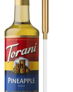 Torani Pineapple Syrup with Pump - 25.4 Fl Oz for Flavoring Drinks, Cocktails, and More