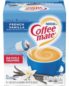 Nestle Coffee mate Liquid Creamer Singles, French Vanilla Flavor, 24 Count (Pack of 4)